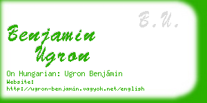 benjamin ugron business card