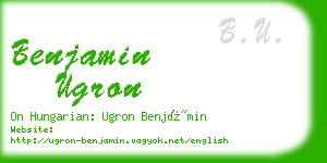 benjamin ugron business card